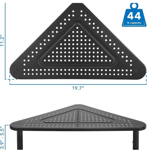 Corner Display Stand Adjustable Height Corner Desk Stand  Triangle Screen Stand Ergonomic Space Saving Design, Ventilation