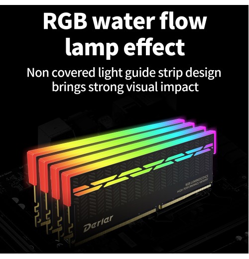 16GB Derlar Led Rgb Ram DDR4 16GB3600MHz Ram Memory For Desktop Computer