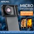 APEXEL HD 50X Macro Microscope Lens With CPL Filter 6 LED Fill Lights Universal Phone Clip For All IPhone Android Smartphones