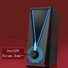 Computer Speakers, RGB Gaming Speakers With 6Color Touch Control Backlit, 10W Desktop Speakers Volume Control, 2.0CH Stereo Dual Channel Multimedia Monitor Speakers