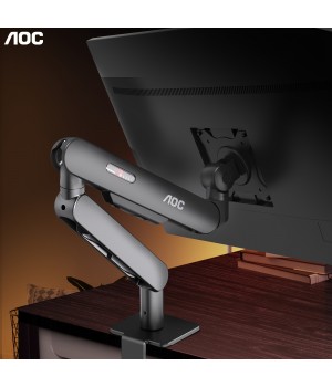 AOC AM400 Adjustable Monitor Bracket, Computer Screen Mechanical Arm Wall Hanging Lifted & Retracted, Protect The Cervical Spine