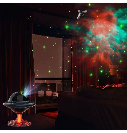 1 Ps Star Projector Galaxy Night Light UFO, Starry Nebula Ceiling LED Lamp With Timer And Remote Control, Kids Bedroom Decor Aesthetic, Gifts For Gifts For Kids, Birthdays