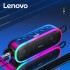 2023 New Original Lenovo K8 Portable Outdoor Wireless Speaker Built In Microphone BT Application For Music Players Water-resistant 5.0 Surround Wall Mount Button Control USB Or Living Room/Bedroom/Party/festival /Holiday Celebration, Nice Gift For Men And