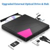 1pc External CD/DVD Drive For Laptop, 6 In1 USB 3.0 Type-C Portable CD/DVD Player Burner, CD ROM Drive Optical Drive, CD/DVD Reader, CD To USB Converter, For Desktop PC Windows Mac OS