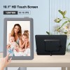 10inch WiFi Digital Picture Frame, IPS Touch Screen Smart Cloud Photo Frame With 16GB Storage, Easy Setup To Share Photos Or Videos Via Frameo APP, Auto-Rotate, Wall Mountable