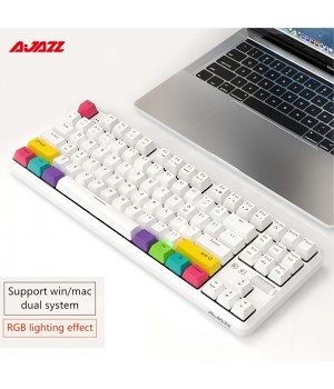 AJAZZ K870T BT Wireless Mechanical Keyboard RGB Dual-mode 87-key Mobile Phone Tablet Notebook Game Office