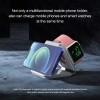 15w 3 In 1 Portable Magnetic Foldable Wireless Charger Stand With Type C Port For Apple Iphone Airpods Iwatch