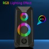 Computer Speakers, RGB Gaming Speakers With 6Color Touch Control Backlit, 10W Desktop Speakers Volume Control, 2.0CH Stereo Dual Channel Multimedia Monitor Speakers, USB Powered W/ 3.5mm Cable,K102